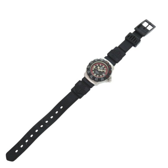 TAG Heuer Formula 1 374.508 Stainless Steel Rubber Black Dial Quartz Wristwat...